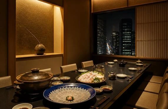 北新地で最高のふぐを味わう。接待にふさわしい個室で特別なひとときを。
