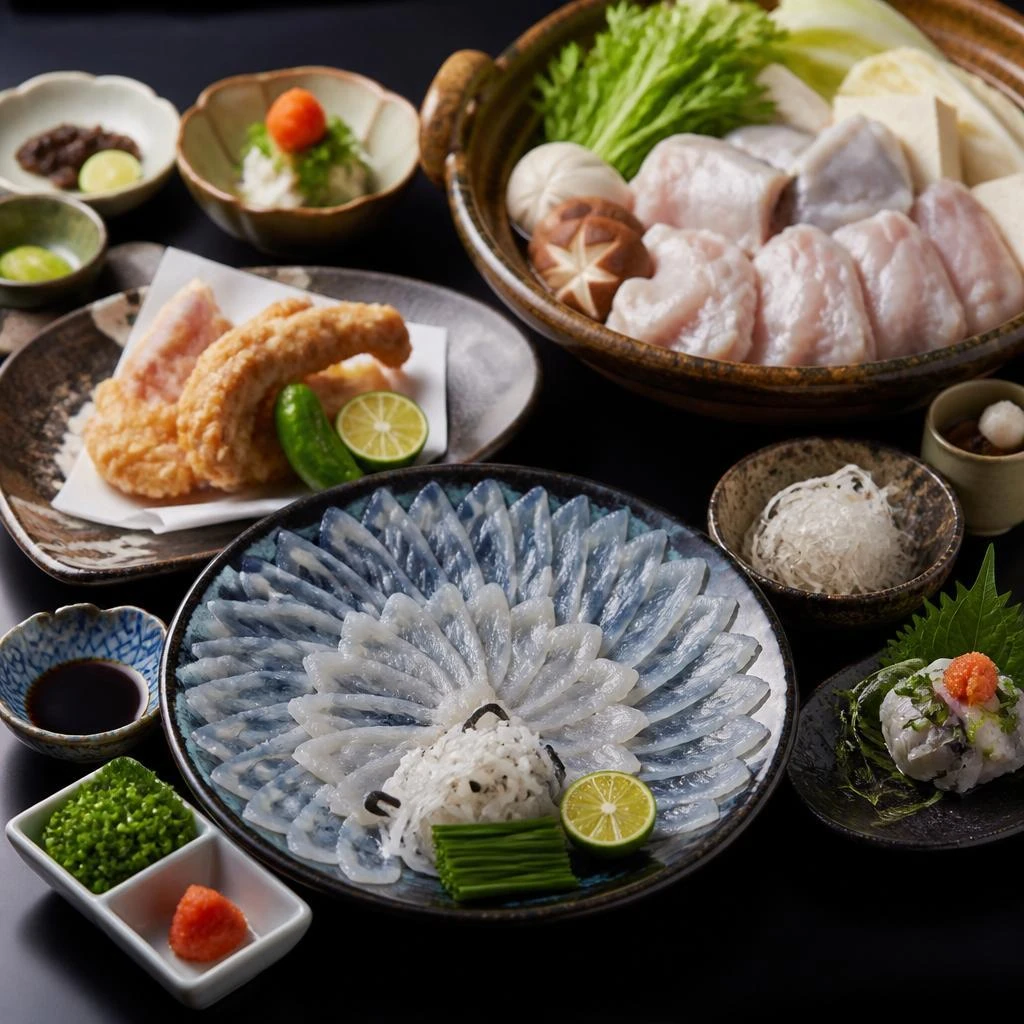 厳選されたふぐ料理コース