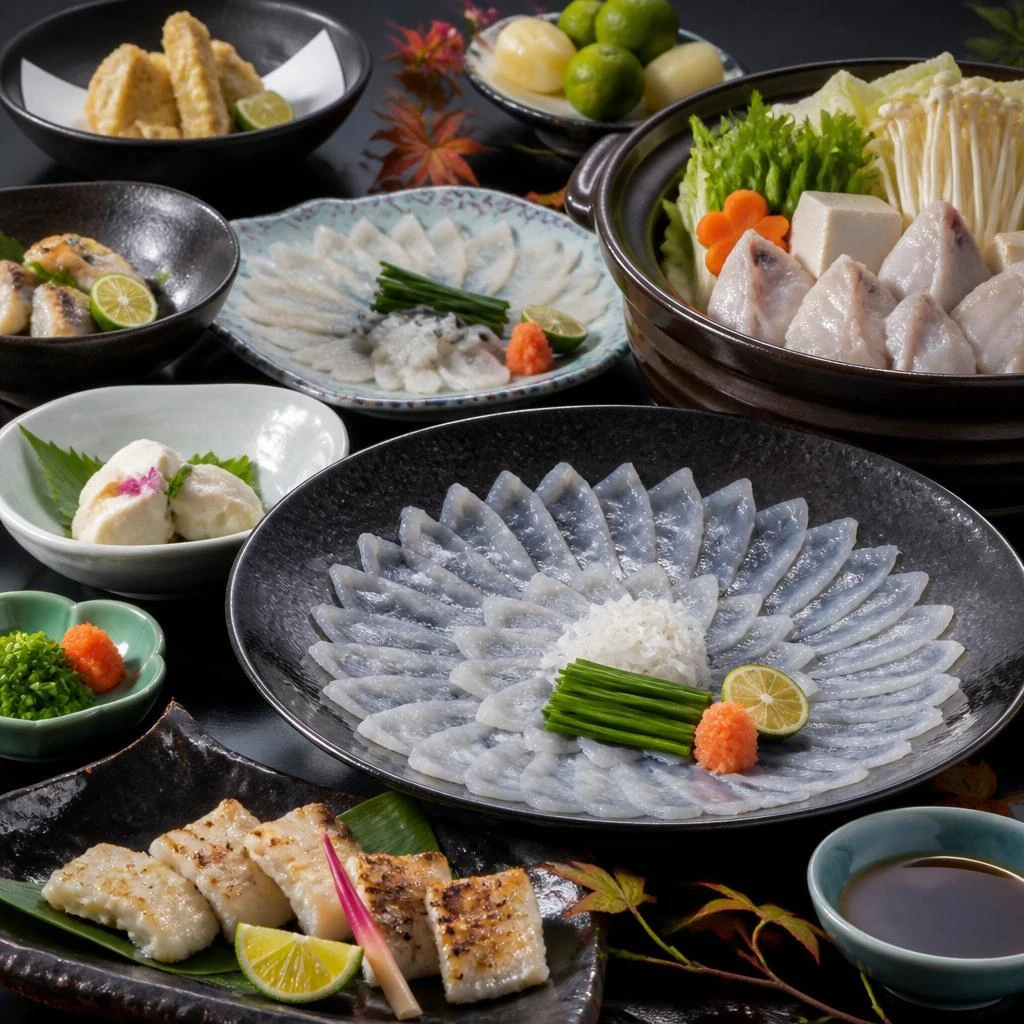 厳選素材のふぐ料理