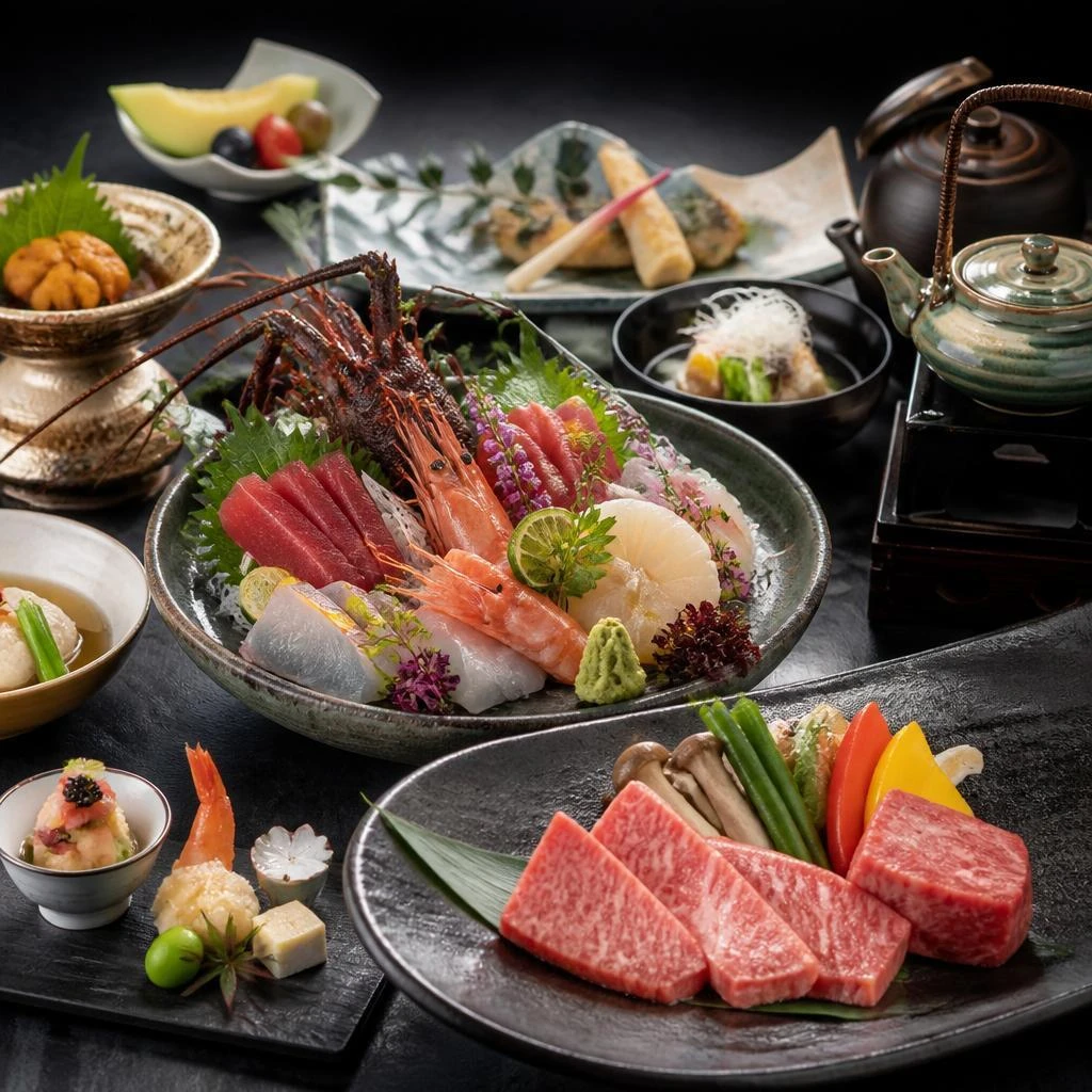 厳選された海鮮と和牛の饗宴