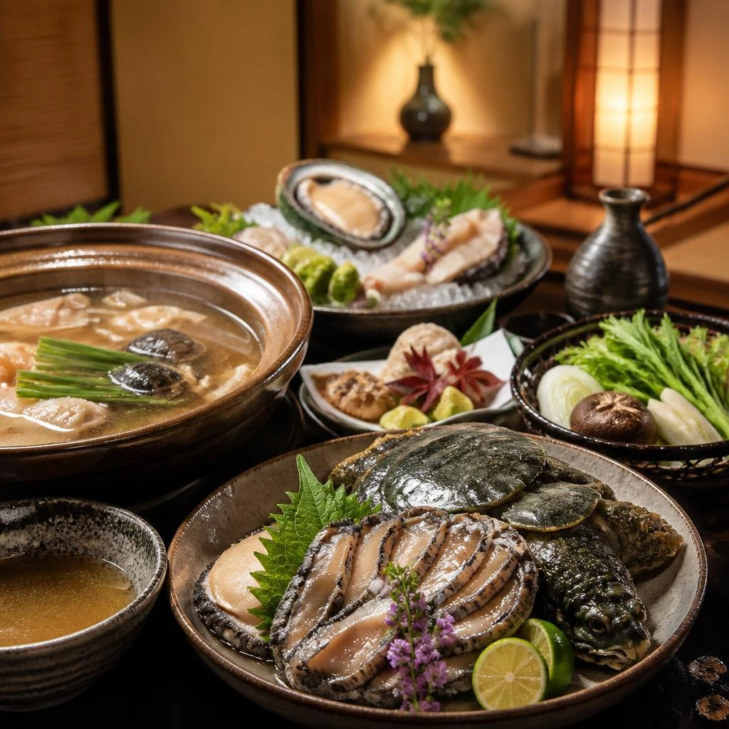 北新地の個室で味わう、贅沢なスッポンと鮑の心尽くし