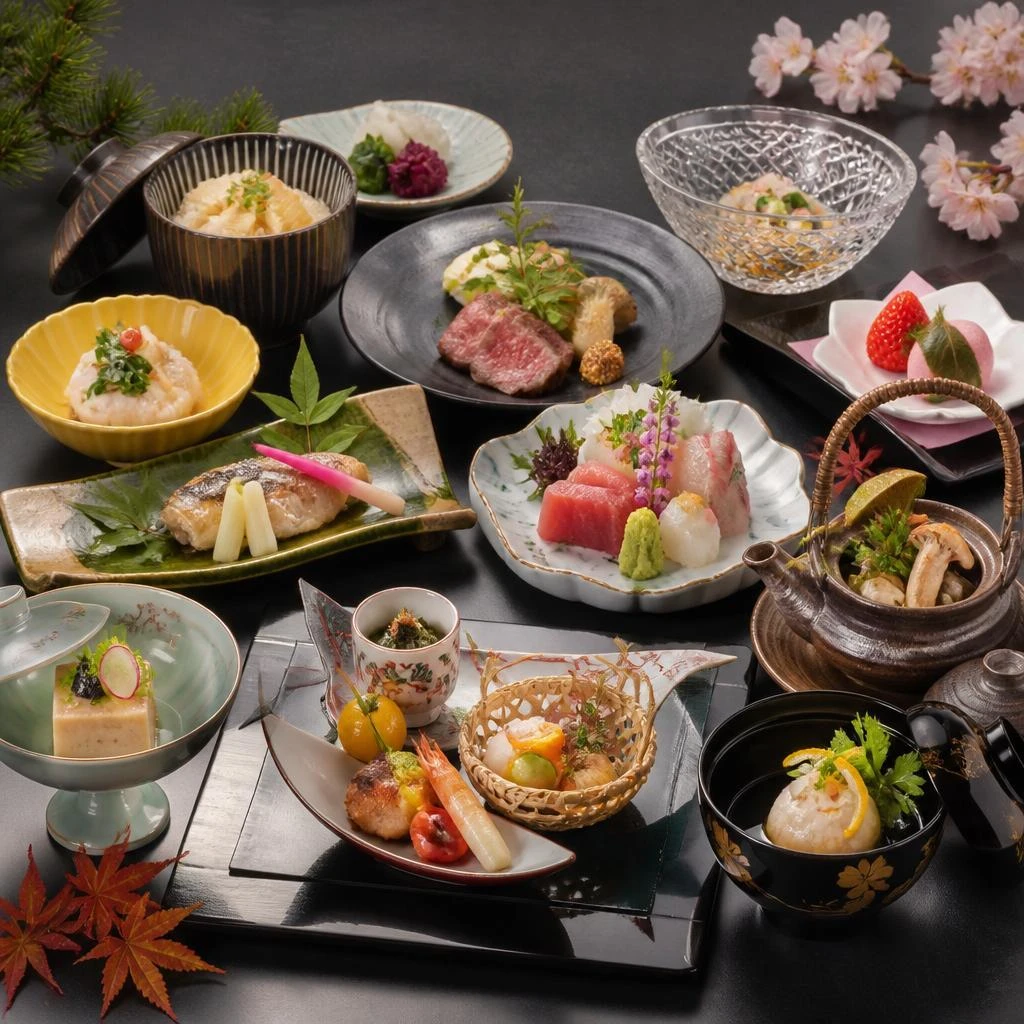 旬の食材を使った多彩なメニュー