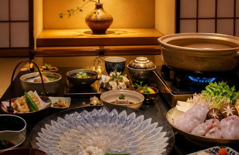 特別な日を彩る、北新地の個室で楽しむふぐコース料理と和のもてなし