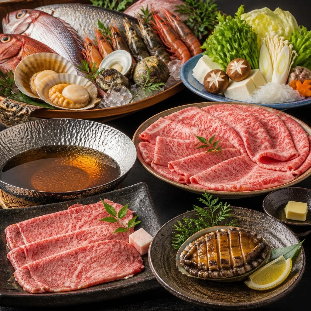 選び抜かれた海の幸と和牛