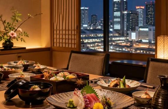 梅田で叶える、心に残る和食接待。旬を味わう個室と会席で、大切なひとときを。