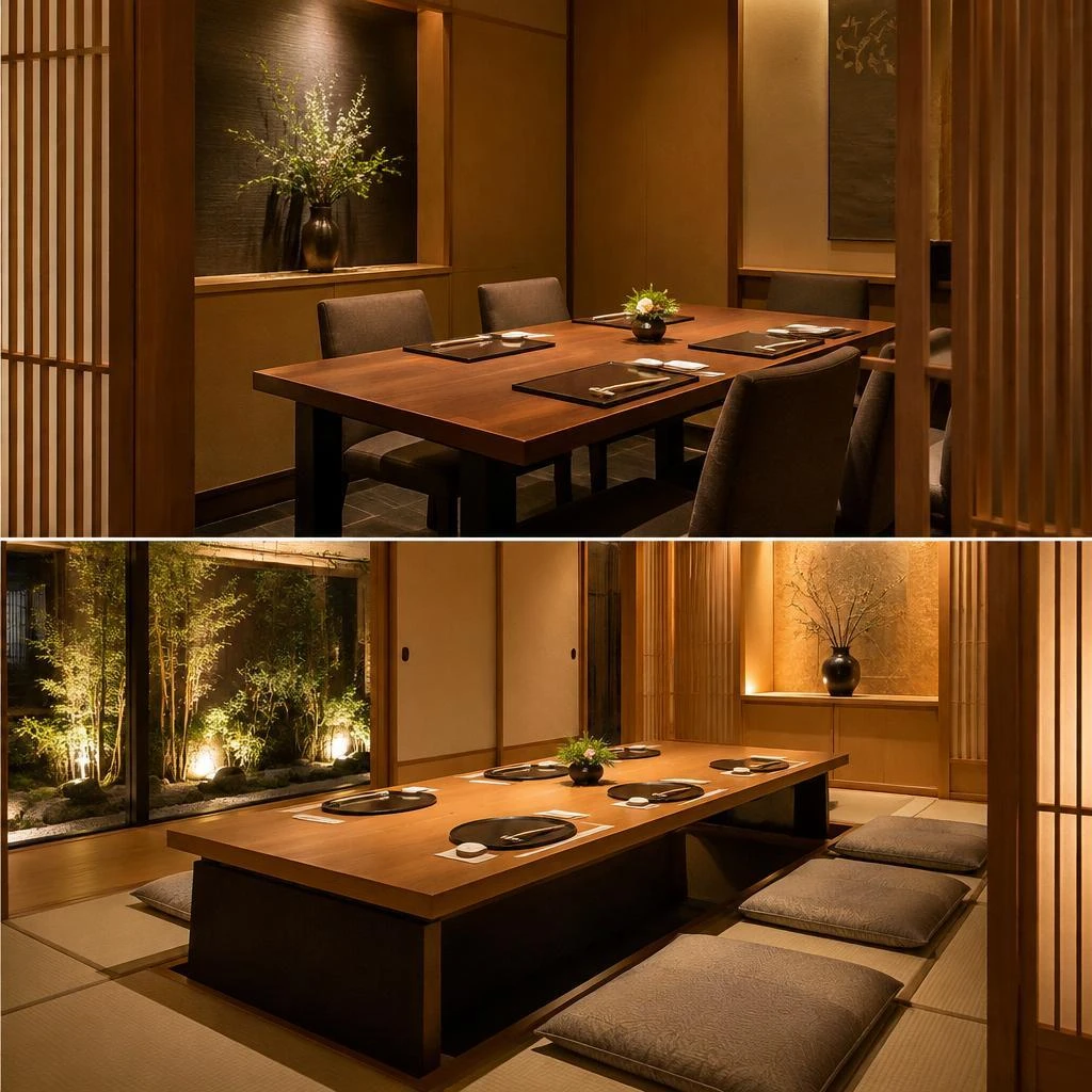 会話に集中できる、くつろぎの個室Dining