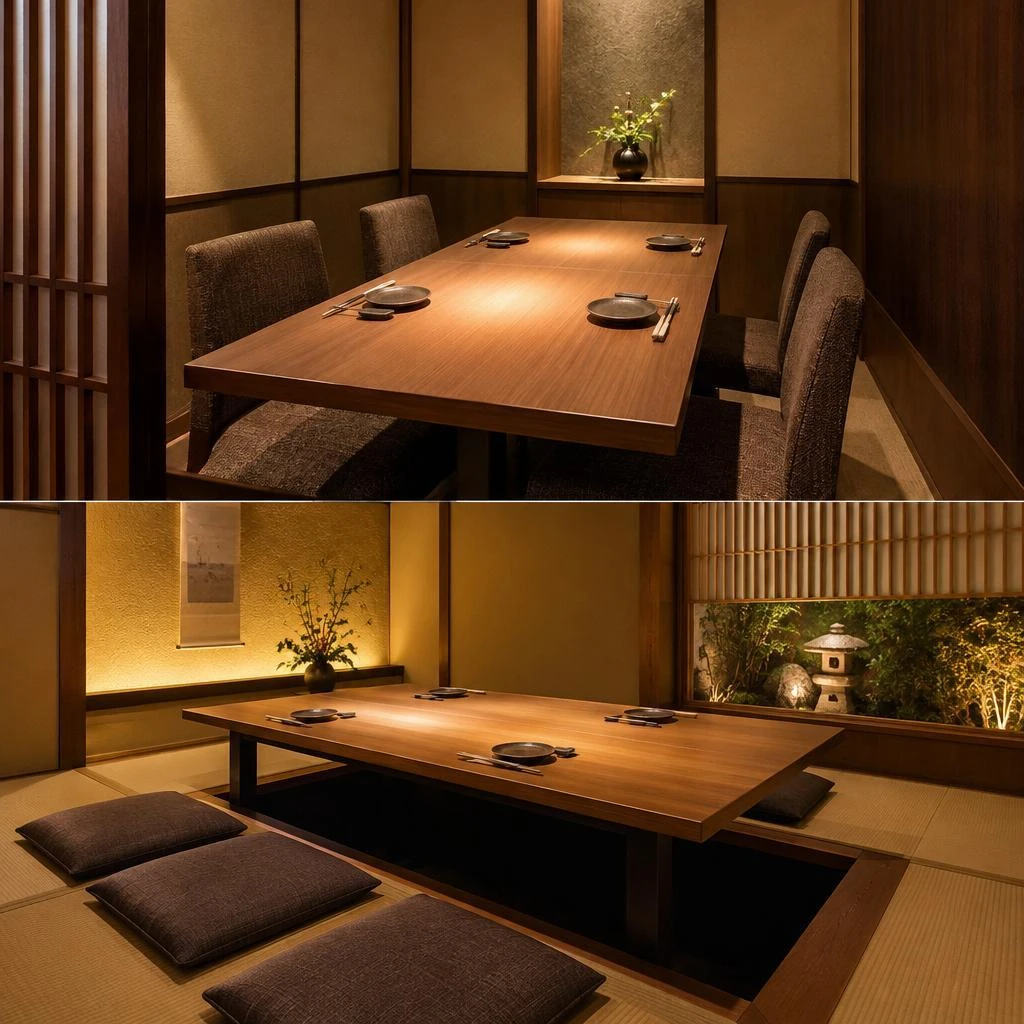 会話に集中できる、くつろぎの個室をご用意