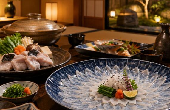 旬を味わう、和の贅沢。ふぐ料理と心ほどける個室で、大切な記念日を。